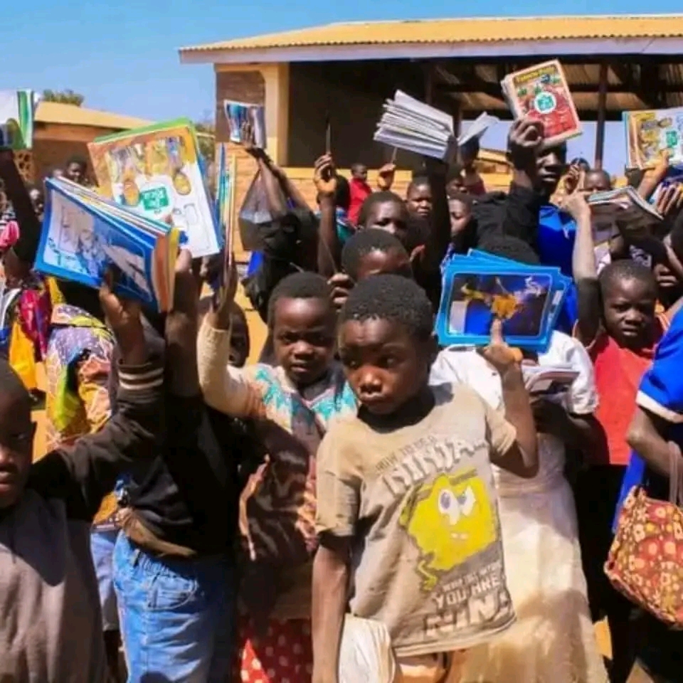 Mother and children in a community setting